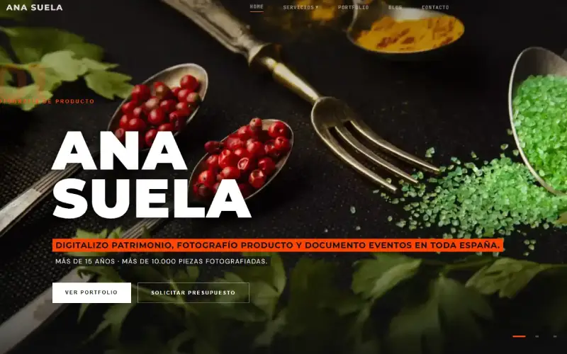 Proyecto web Ana Suela Fotografía Madrid — Core Web Vitals 93/100